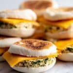 Vegetarian English Muffin Breakfast Sandwiches Recipe