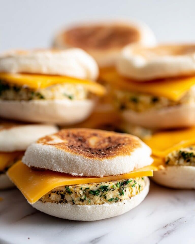 Vegetarian English Muffin Breakfast Sandwiches Recipe