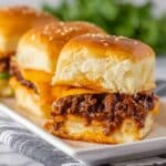 Sloppy Joe Sliders with BBQ Sauce and Cheddar on Hawaiian Rolls Recipe