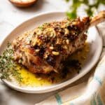 Slow Roast Leg of Lamb with Garlic, Rosemary, and Thyme Recipe