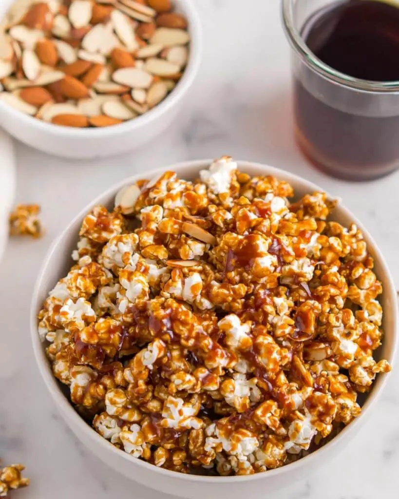 Healthy Caramel Nut Popcorn Recipe