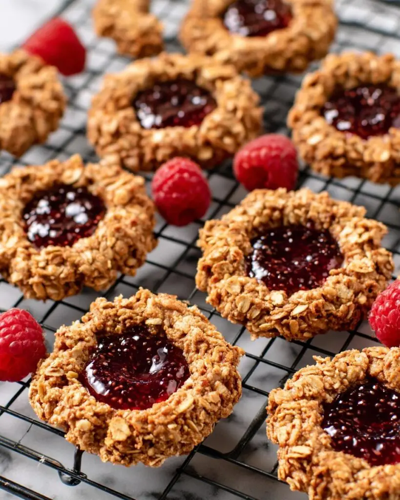 Oat Thumbprint Cookies with Raspberry Preserve Recipe