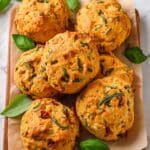 Chickpea Spinach Sundried Tomato Biscuits Recipe