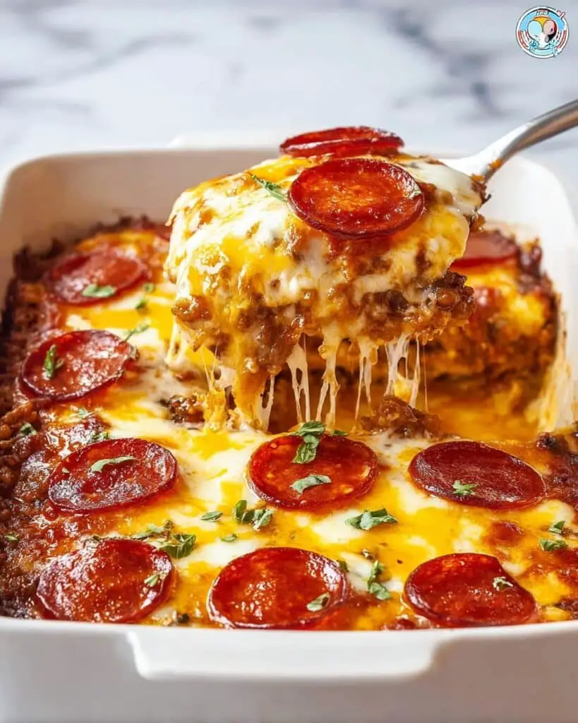 Bubble Up Pizza Casserole with Biscuits Recipe