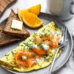 10-Minute Smoked Salmon Omelette with Goat Cheese Recipe