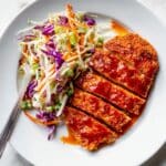 Buffalo Chicken Schnitzel with Ranch Coleslaw Recipe