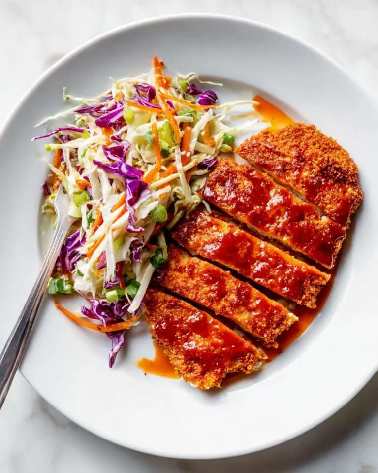 Buffalo Chicken Schnitzel with Ranch Coleslaw Recipe
