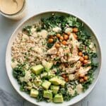 Rice Bowl With Chicken, Kale, and Creamy Tahini Dressing Recipe