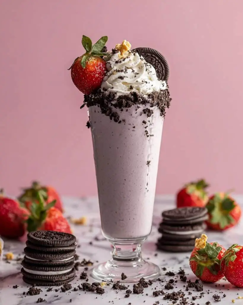 Strawberry Oreo Milkshake Recipe