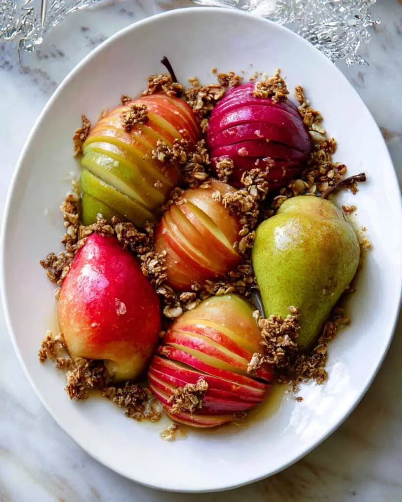 Maple Granola Stuffed Hasselback Baked Apples Recipe