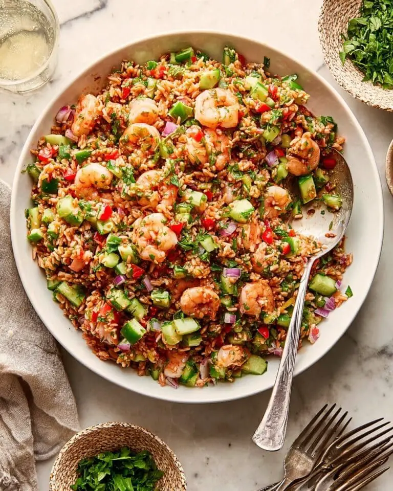 Garlic Shrimp Crispy Rice Salad Recipe
