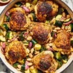 Lemon Chicken Thighs with Zucchini and Cannellini Beans Recipe