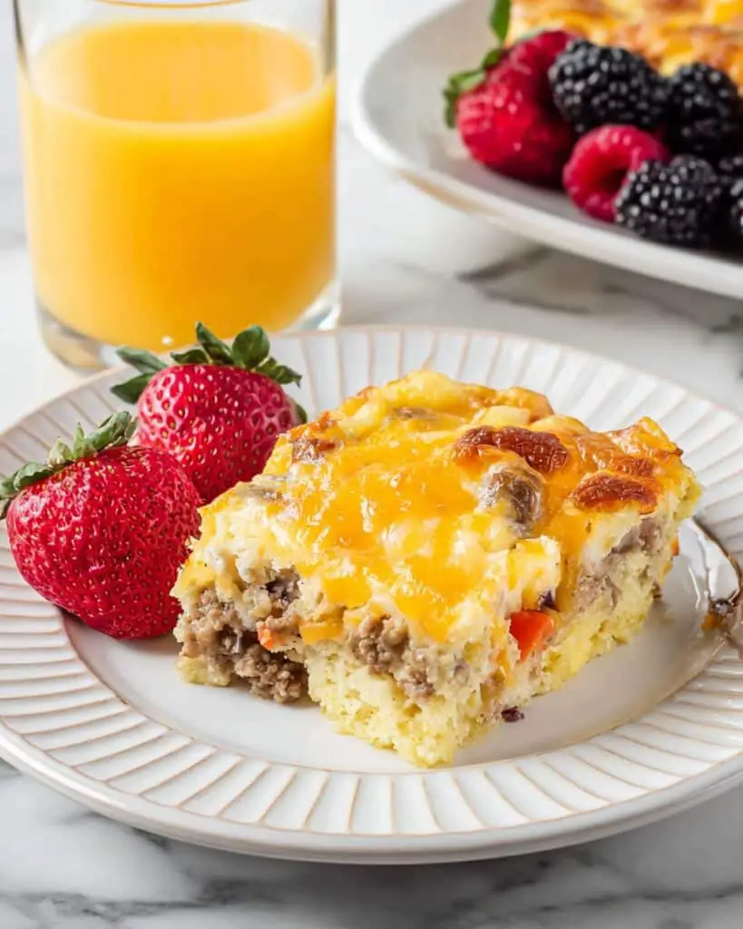 Overnight Sausage and Egg Breakfast Casserole Recipe