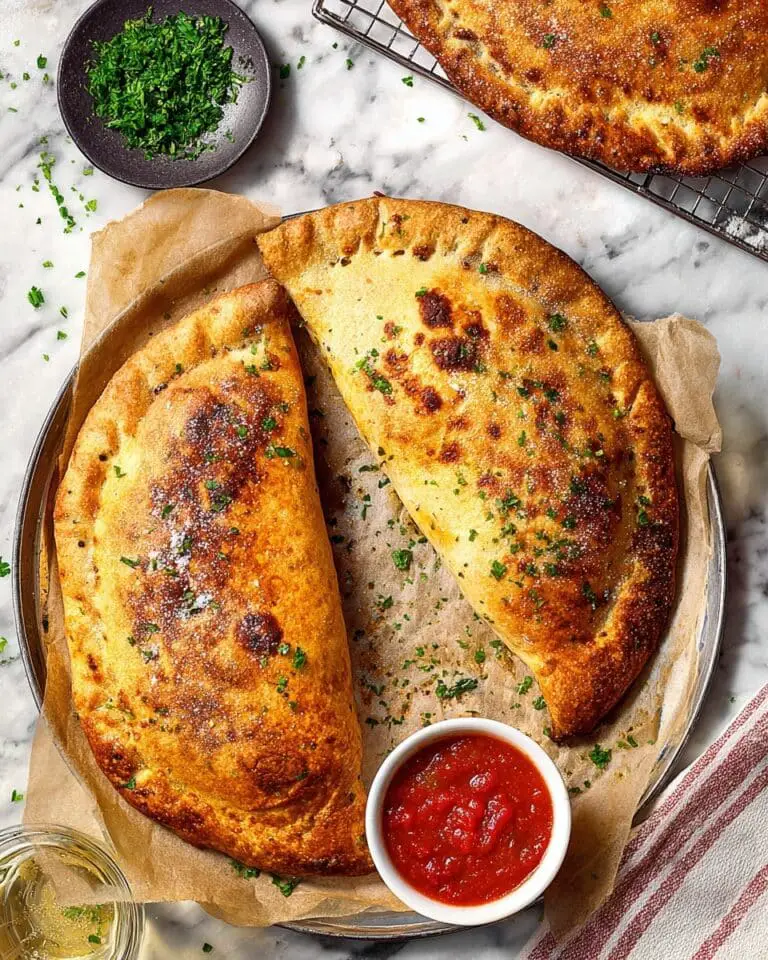 Homemade Calzones with Ricotta and Toppings Recipe
