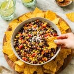 Easy Black Bean and Corn Dip with Feta Recipe