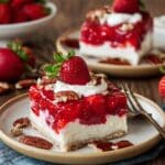 Strawberry Jello Salad with Fresh Fruit and Sour Cream Recipe