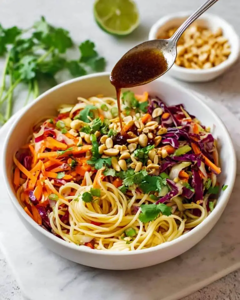 Asian Noodle Salad with Ginger-Sesame Dressing Recipe