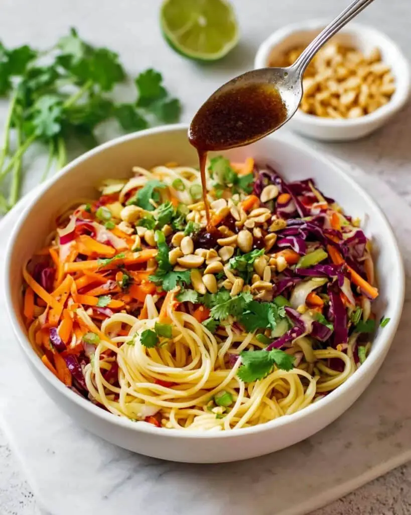 Asian Noodle Salad with Ginger-Sesame Dressing Recipe