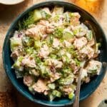 Fresh Salmon Salad with Greek Yogurt, Dill, and Cucumber Recipe