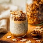 Almond Butter Overnight Oats with Banana and Sliced Almonds Recipe