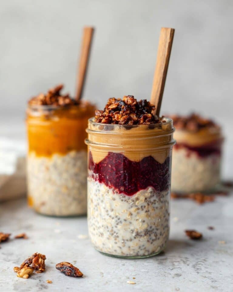 Peanut Butter and Jelly Overnight Oats Recipe