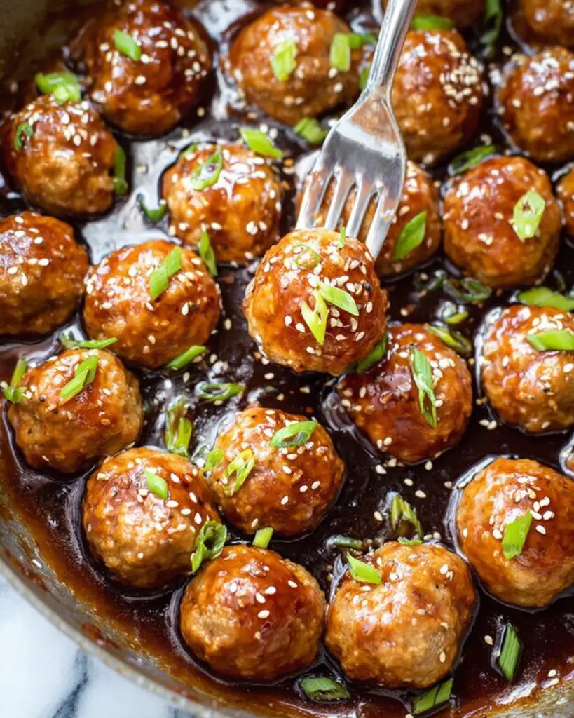Sticky Asian Meatballs with Sweet and Savory Sauce Recipe