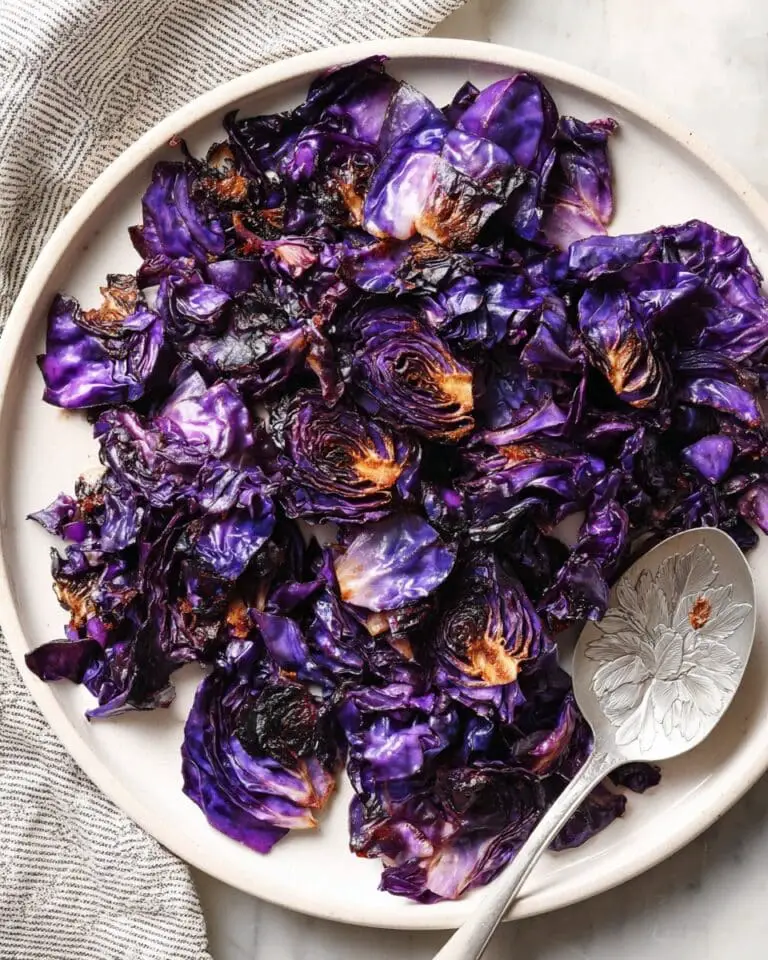 Roasted Chopped Red Cabbage with Olive Oil Recipe