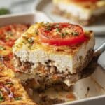 Turkey Sausage, Tomato and Goat Cheese Breakfast Casserole Recipe