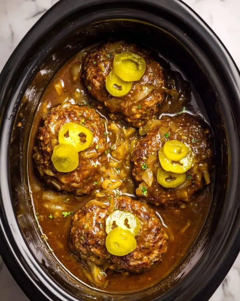 Slow Cooker Mississippi Salisbury Steak Recipe