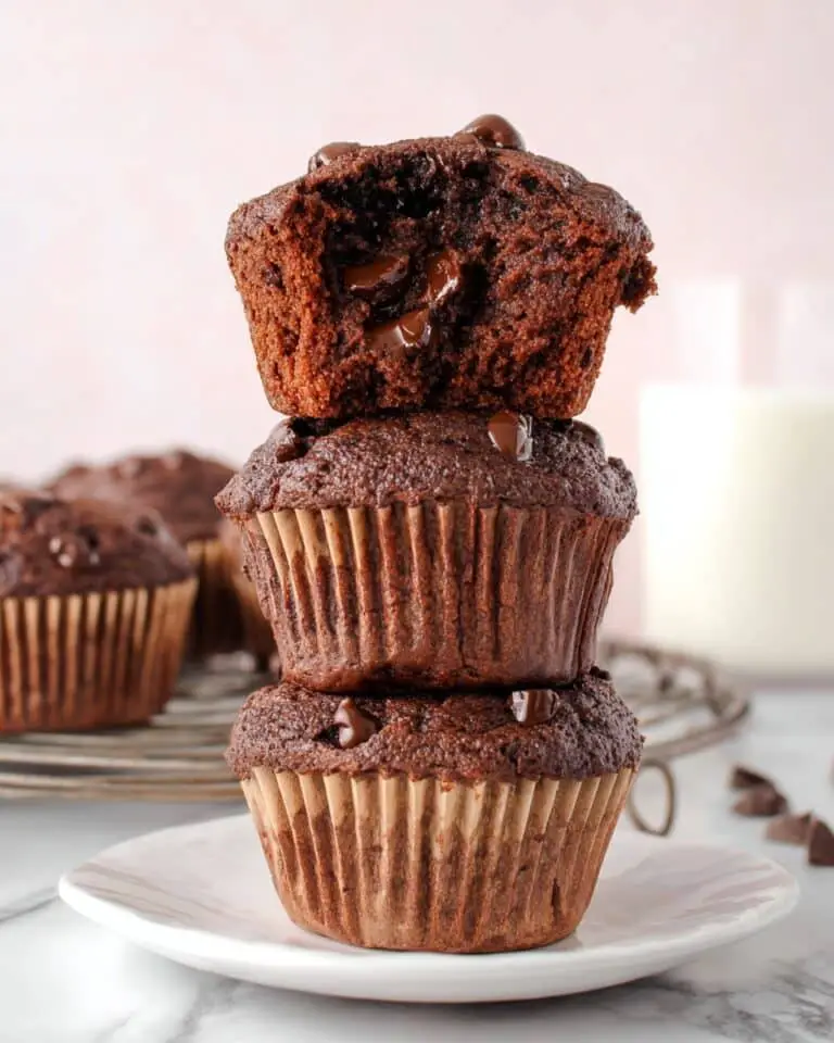 Double Chocolate Greek Yogurt Muffins Recipe