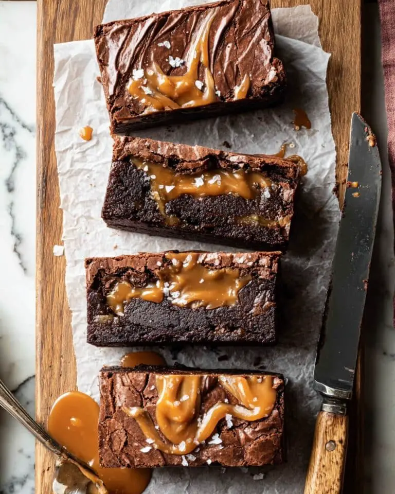 Small Batch Brownies with Caramel Sauce Recipe