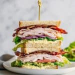 Turkey Avocado Sandwich with Sliced Tomato and Herb Mayo Recipe