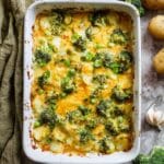 Cheesy Mashed Potato Broccoli Casserole Recipe