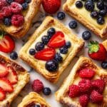 Cream Cheese Puff Pastry with Berries and Glaze Recipe