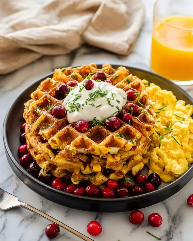 Leftover Stuffing Waffles Recipe