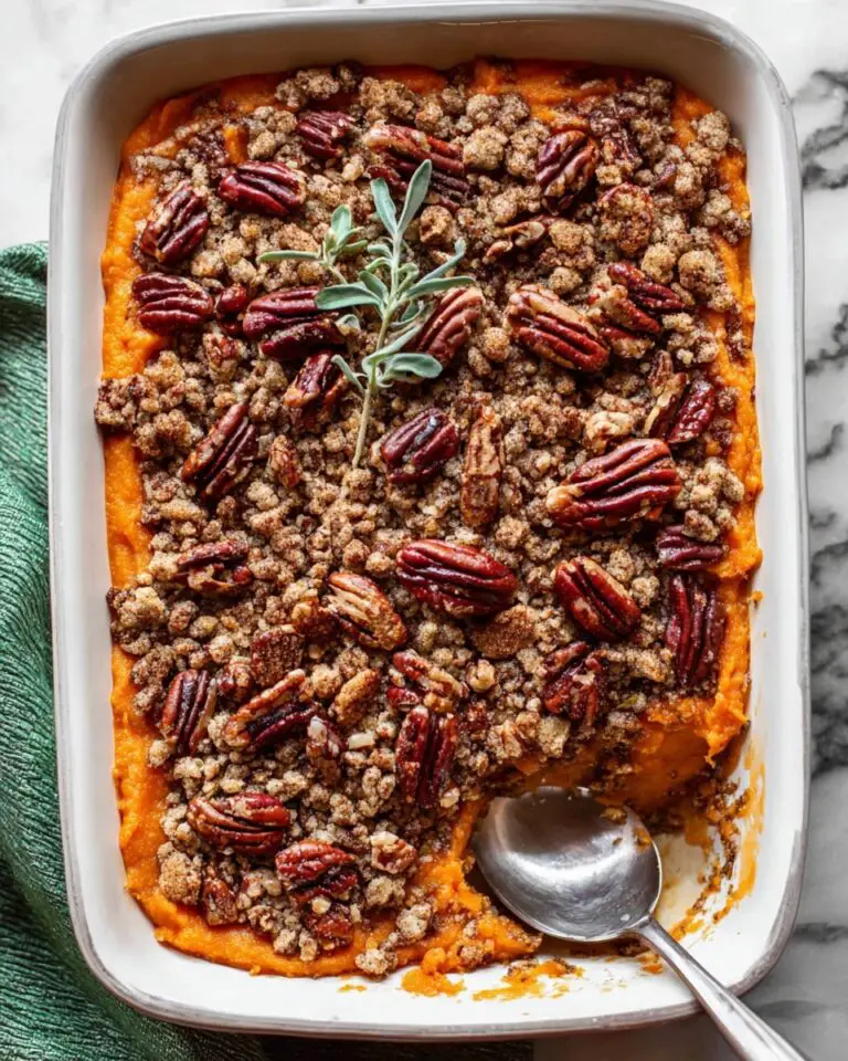 Sweet Potato Casserole with Pecan Topping Recipe