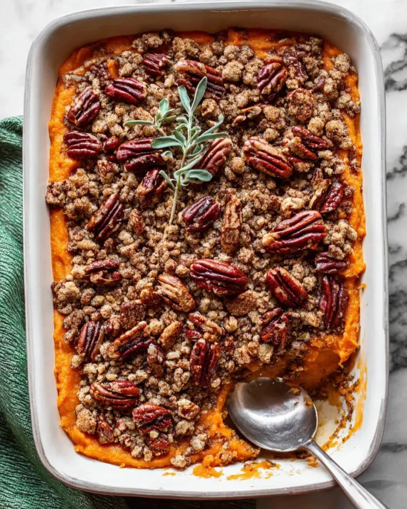 Sweet Potato Casserole with Pecan Topping Recipe