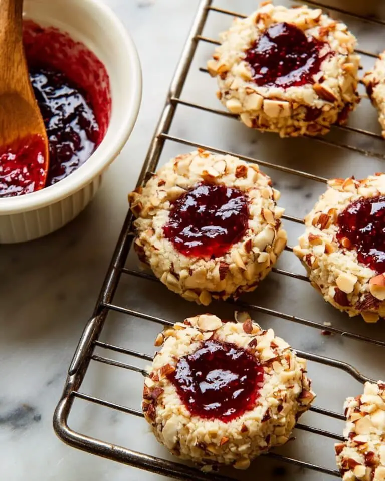 Almond Raspberry Thumbprint Cookies Recipe