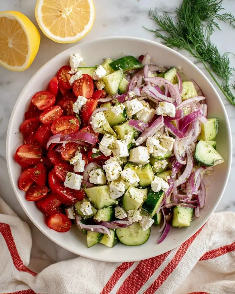 Cucumber Tomato and Feta Salad Recipe