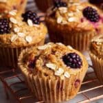 Banana Blackberry Oatmeal Muffins Recipe