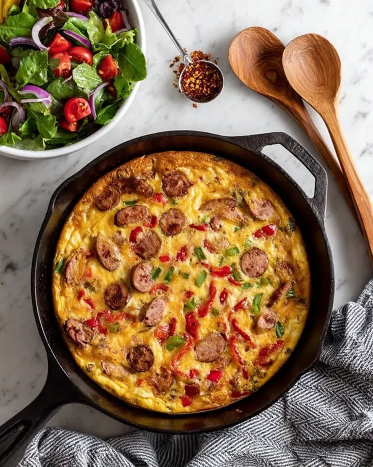 Sausage Frittata with Peppers and Onions Recipe