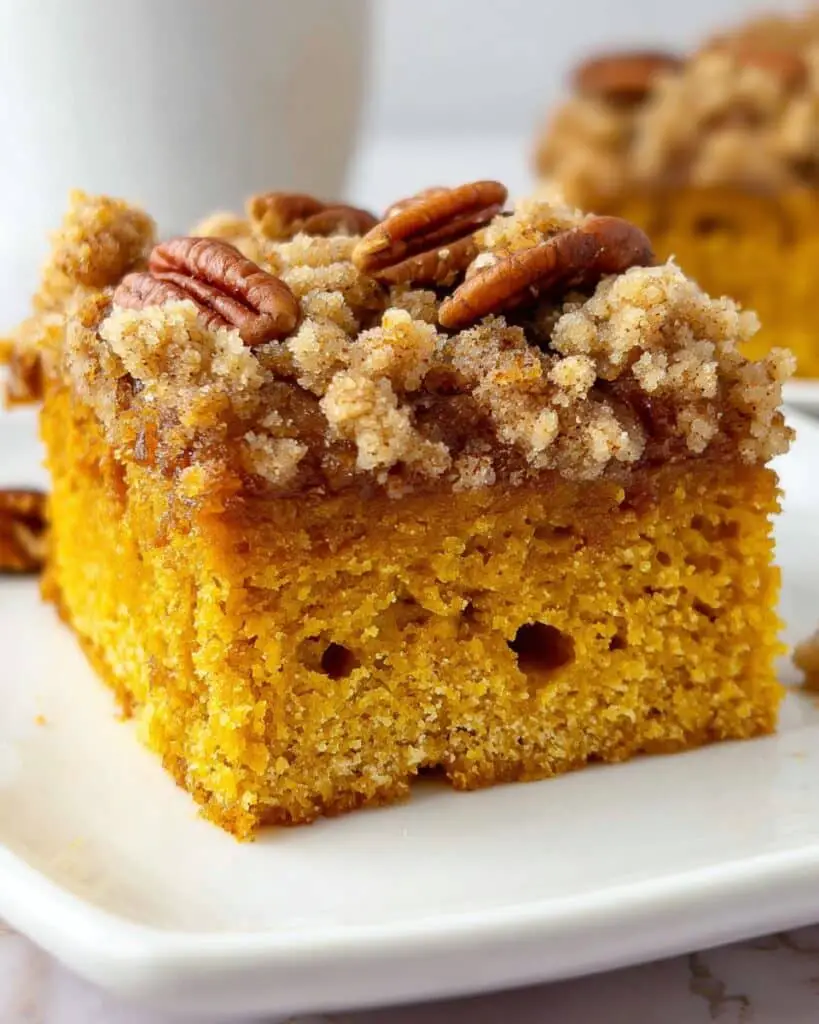 Pumpkin Coffee Cake with Pecan Cinnamon Topping Recipe