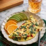 Egg White Omelette with Feta, Spinach, and Veggies Recipe