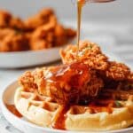 Crispy Fried Chicken and Waffles with Honey Spicy Butter Recipe