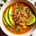 Spicy Chicken and Pinto Bean Soup with Green Chilis and Salsa Verde Recipe