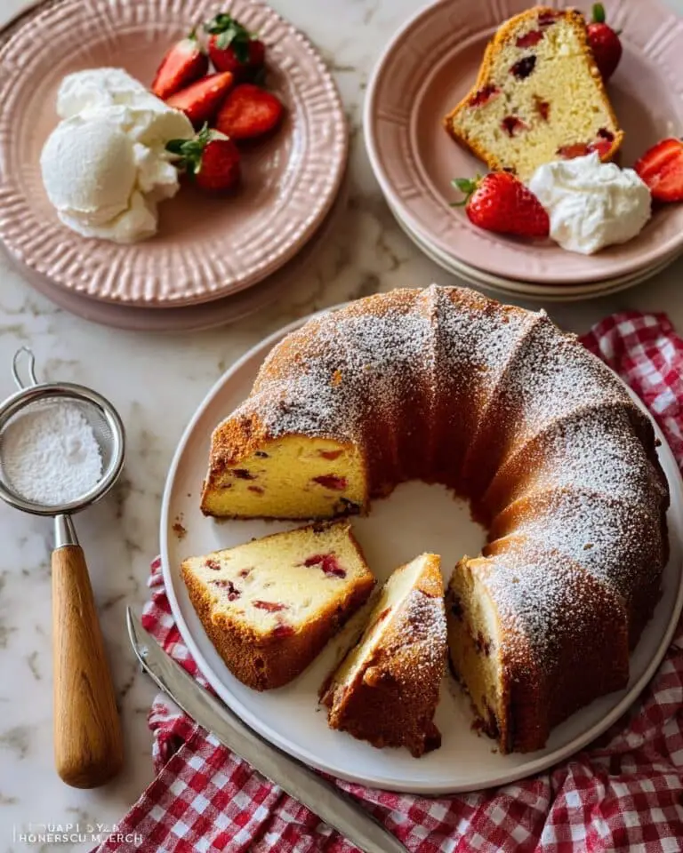 Strawberry Mango Pound Cake Recipe