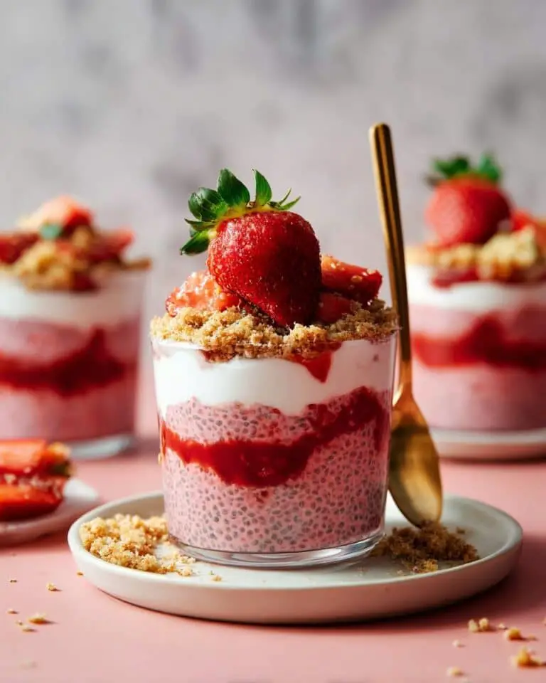 Strawberries & Cream Chia Pudding Recipe