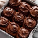 Chocolate Cinnamon Rolls with Cream Cheese Frosting Recipe