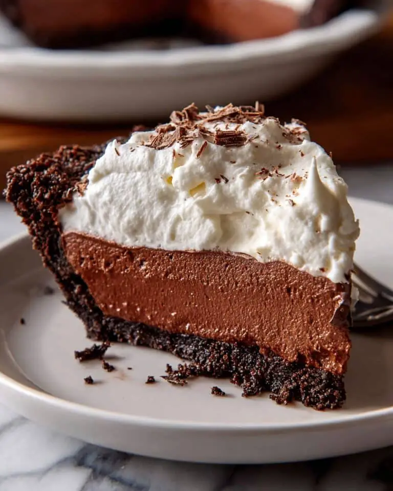Chocolate Pudding Pie with Oreo Crust and Whipped Cream Recipe