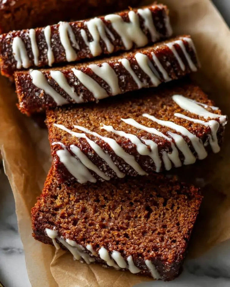 Gingerbread-Tahini Banana Bread with Maple Glaze Recipe